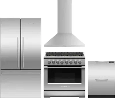 4 Piece Package Includes Refrigerator, Range, Hood And Dishwasher